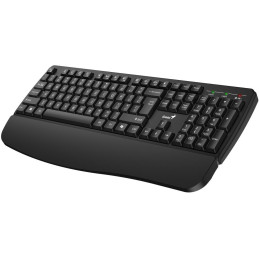 GENIUS KB-7123/ bezdrátová 2,4GHz/ ergo předložka/ Copilot/ mini receiver/ USB/ černá/ CZ+SK layout