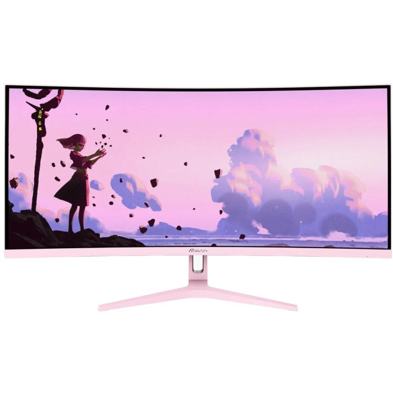 AROZZI NOVA herní monitor 34" 34T2K165 Pink/ LED/ 3440x1440/ 165Hz/ VA/ 4000:1/ 1ms/ 2xHDMI/ 2xDP/ růžový