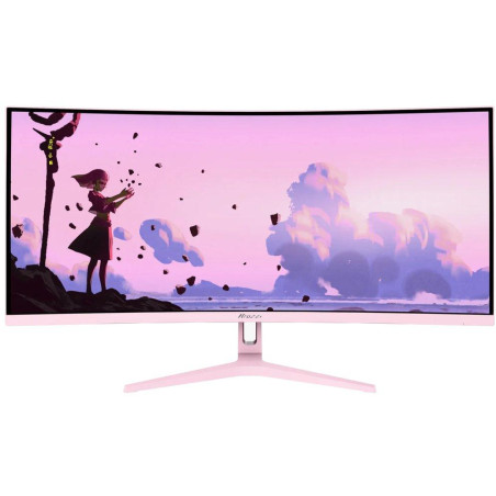 AROZZI NOVA herní monitor 34" 34T2K165 Pink/ LED/ 3440x1440/ 165Hz/ VA/ 4000:1/ 1ms/ 2xHDMI/ 2xDP/ růžový