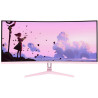 AROZZI NOVA herní monitor 34" 34T2K165 Pink/ LED/ 3440x1440/ 165Hz/ VA/ 4000:1/ 1ms/ 2xHDMI/ 2xDP/ růžový