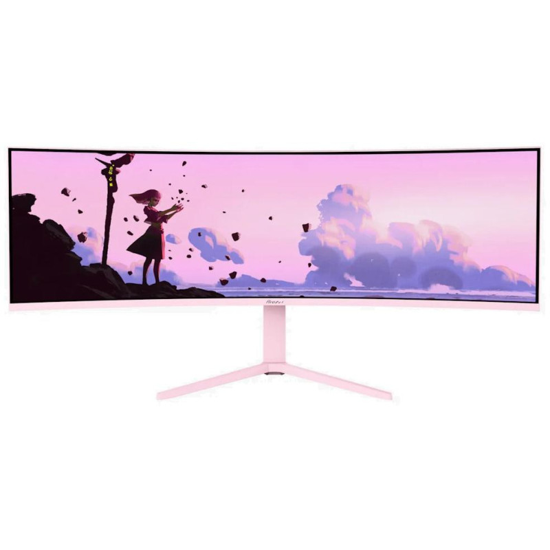 AROZZI NOVA herní monitor 49" 49TUW165 Pink/ LED/ 5120x1440/ 165Hz/ VA/ 3000:1/ 1ms/ 2xHDMI/ DP/ USB-C/ růžový