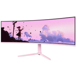 AROZZI NOVA herní monitor 49" 49TUW165 Pink/ LED/ 5120x1440/ 165Hz/ VA/ 3000:1/ 1ms/ 2xHDMI/ DP/ USB-C/ růžový