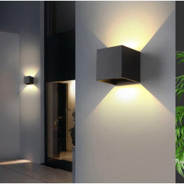 IMMAX DICE venkovní LED osvětlení nástěnné, 6W, 340lm, IP65, antracit