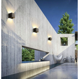 IMMAX DICE venkovní LED osvětlení nástěnné, 6W, 340lm, IP65, antracit