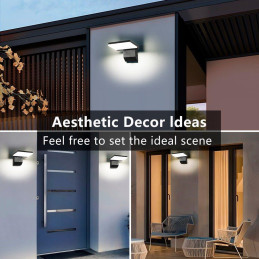 IMMAX MODERN venkovní LED osvětlení nástěnné 18W, 1278lm, IP65, černé