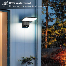 IMMAX MODERN venkovní LED osvětlení nástěnné s PIR čidlem, 18W, 1278lm, IP65, černé