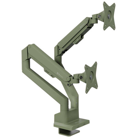 AROZZI ALZARE NEO DUO Forest Green/ stolní držák pro 2 monitory/ plynový píst/ kovový/ mechově zelený