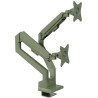 AROZZI ALZARE NEO DUO Forest Green/ desk mount for 2 monitors/ gas piston/ metal/ moss green