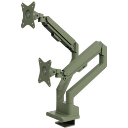 AROZZI ALZARE NEO DUO Forest Green/ stolní držák pro 2 monitory/ plynový píst/ kovový/ mechově zelený