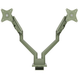 AROZZI ALZARE NEO DUO Forest Green/ stolní držák pro 2 monitory/ plynový píst/ kovový/ mechově zelený