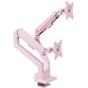 AROZZI ALZARE NEO DUO Pink/ desk mount for 2 monitors/ gas piston/ metal/ pink