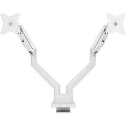 AROZZI ALZARE NEO DUO White/ stolní držák pro 2 monitory/ plynový píst/ kovový/ bílý
