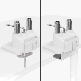 AROZZI ALZARE NEO DUO White/ stolní držák pro 2 monitory/ plynový píst/ kovový/ bílý