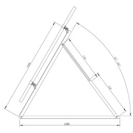 Solarmi nastavitelná konstrukce k držákům SC pro uchycení sol. panelu na plochou střechu - 1ks