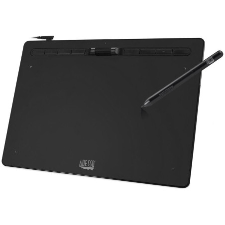 Adesso CYBERTABLET K12/ grafický tablet 12” x 7”/ 8192 urovní tlaku/ 8 programovatelných tlačítek/ scroll koliesko/ USB-
