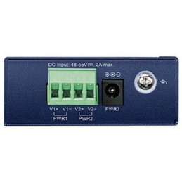 Planet ISW-504PT-E průmyslový kompaktní switch, 1x10/100TX, 4x10/100TX PoE+ 802.3at 120W, -40~75°C, 48-55VDC , IP40