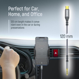 Colorway Adaptér USB-C na 3.5 mm jack/ 1.2m