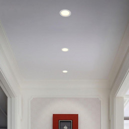 IMMAX NEO DOWN podhledové (stropní) svítidlo, 12cm, 12W, s podporou BEACON, CCT, stmívatelné, Wi-Fi, TUYA, bílé