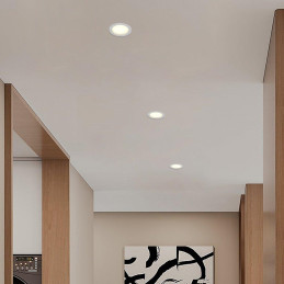 IMMAX NEO DOWN podhledové (stropní) svítidlo, 12cm, 12W, s podporou BEACON, CCT, stmívatelné, Wi-Fi, TUYA, bílé