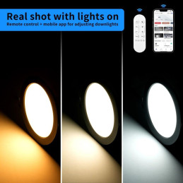 IMMAX NEO DOWN podhledové (stropní) svítidlo, 23cm, 36W, s podporou BEACON, CCT, stmívatelné, Wi-Fi, TUYA, bílé