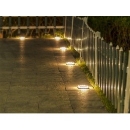 IMMAX TERRACE venkovní solární LED osvětlení/ 1,5W/ 30lm/ IP68/ 110x110x22mm/ černá
