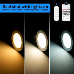 IMMAX NEO DOWN podhledové (stropní) svítidlo, 23cm, 36W, s podporou BEACON, CCT, stmívatelné, Wi-Fi, TUYA, černé
