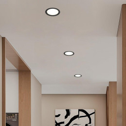 IMMAX NEO DOWN podhledové (stropní) svítidlo, 23cm, 36W, s podporou BEACON, CCT, stmívatelné, Wi-Fi, TUYA, černé