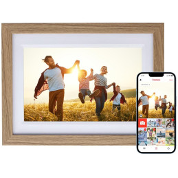Rollei fotorámeček WiFi 1010/ úhlopříčka 10.1"/ 32GB/ 1W/ Frameo APP/ Světlé dřevo