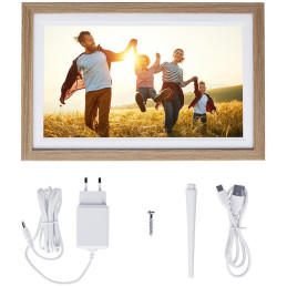 Rollei fotorámeček WiFi 152/ úhlopříčka 15.6"/ 32GB/ 2W/ Frameo APP/ Světlé dřevo