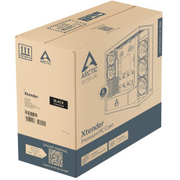 ARCTIC skříň Xtender / E-ATX / 2x120mm ARGB fan / 2xUSB / USB-C / tónované sklo / černá