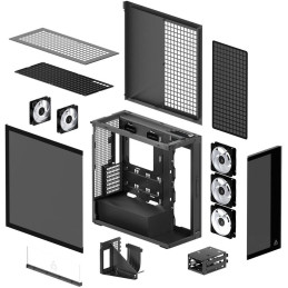 ARCTIC skříň Xtender / E-ATX / 2x120mm ARGB fan / 2xUSB / USB-C / vertical GPU kit / tónované sklo / černá