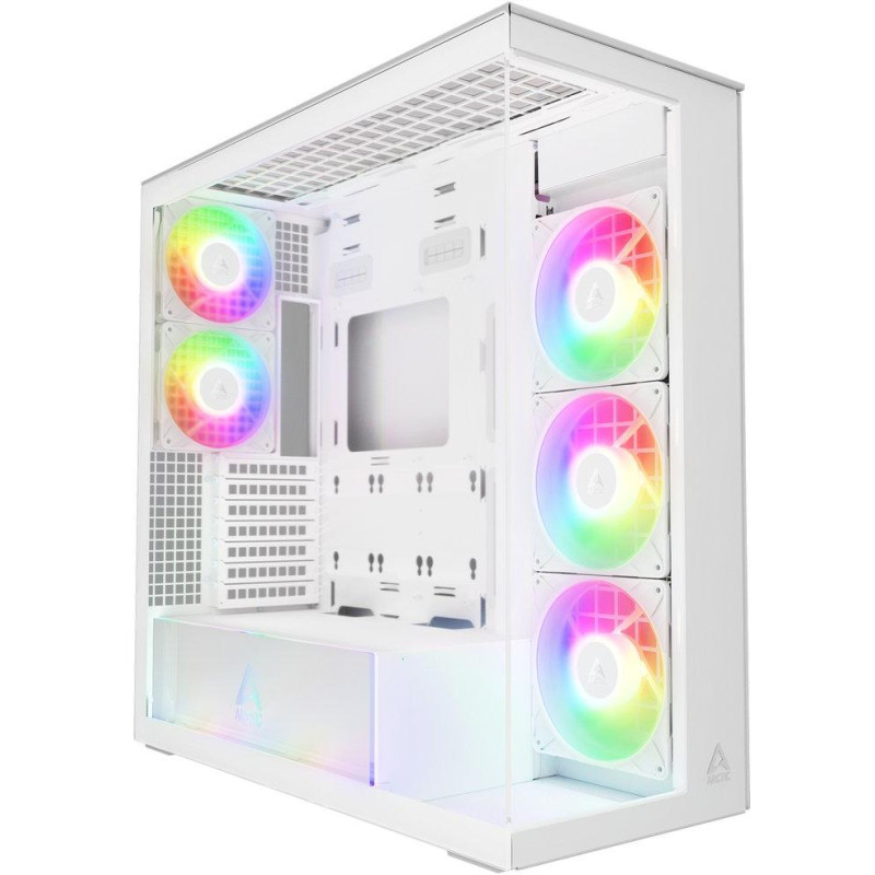 ARCTIC skříň Xtender / E-ATX / 2x120mm ARGB fan / 2xUSB / USB-C / čiré sklo / bílá