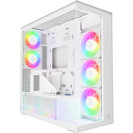 ARCTIC skříň Xtender / E-ATX / 2x120mm ARGB fan / 2xUSB / USB-C / vertical GPU kit / čiré sklo / bílá