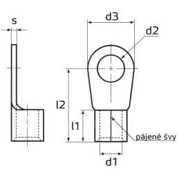 Solarmi instalační oko pro připojení kabelu 10mm2 k měniči GridFree M8