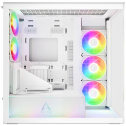 ARCTIC skříň Xtender / E-ATX / 2x120mm ARGB fan / 2xUSB / USB-C / vertical GPU kit / čiré sklo / bílá