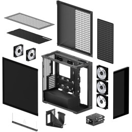 ARCTIC skříň Xtender / E-ATX / 2x120mm ARGB fan / 2xUSB / USB-C / vertical GPU kit / zrcadlové sklo / černá