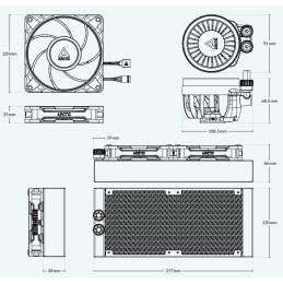 ARCTIC vodní chladič Liquid Freezer III Pro 240 ARGB bílý