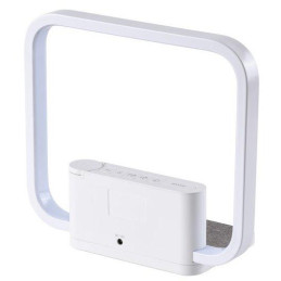 IMMAX LED stolní lampička CRANE/ Qi nabíjení/ 18W/ budík/ 12V/1,5A/ 200lm/ bílá