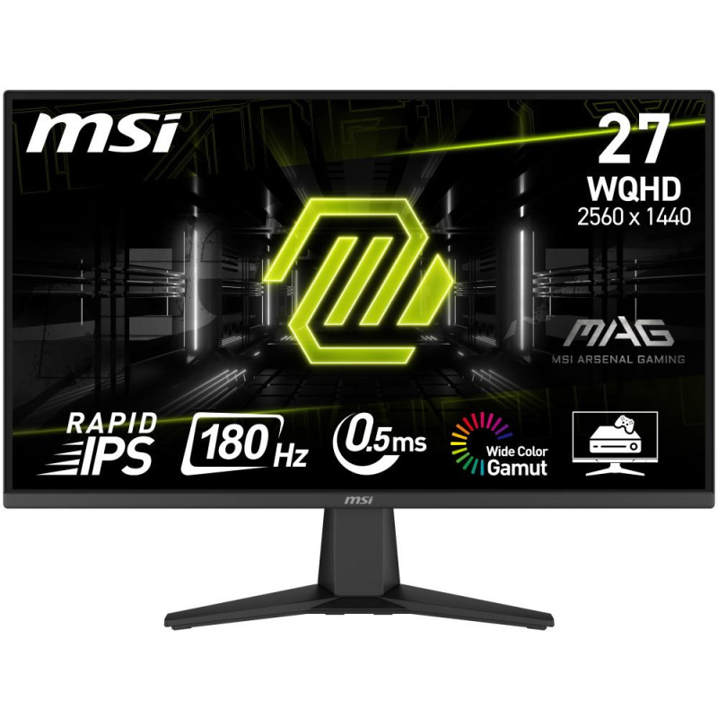 MSI Gaming MAG 275QF/ 27"/ 2560 x 1440/ IPS/ 0,5ms/ 180Hz/ 300cd/m2/ 1000:1/ HDMI/ DP/ černý