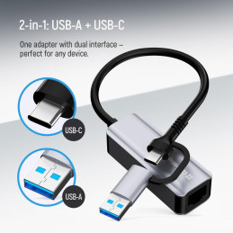 Colorway Adaptér USB-C nebo USB-A na RJ45/ 18cm