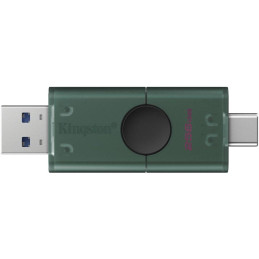 KINGSTON DataTraveler DuoG2 256GB / USB 3.2 Gen1 / USB-A + USB-C / zeleno-černá