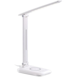 IMMAX LED stolní lampička LUMI/ Qi nabíjení/ 7W/ 300lm/ 12V/2A/ stmívatelná/ bílá