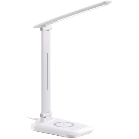 IMMAX LED stolní lampička LUMI/ Qi nabíjení/ 7W/ 300lm/ 12V/2A/ stmívatelná/ bílá