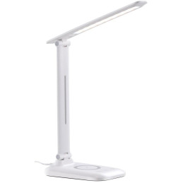 IMMAX LED stolní lampička LUMI/ Qi nabíjení/ 7W/ 300lm/ 12V/2A/ stmívatelná/ bílá
