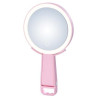 IMMAX LED cosmetic mirror SWEET Make up/ double-sided/ 10x magnifying/ CCT/ mobile phone stand/ pink
