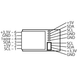 TINYCONTROL teplotní, vlhkostní a barometrické čidlo BME280 pro LAN ovladač LK3 a LK4, 1wire