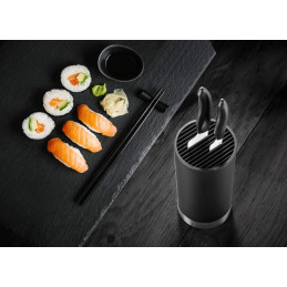 Kyocera Kulatý blok na nože pro 6–8 nožů, Soft Touch, černý