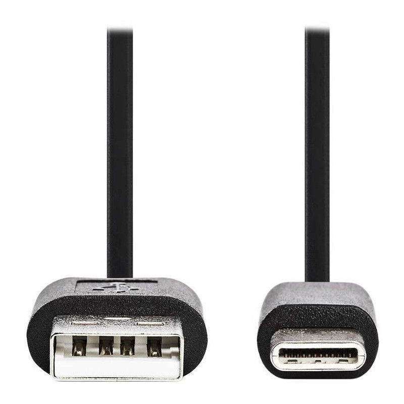 NEDIS kabel USB 2.0/ zástrčka USB-C - zástrčka USB-A/ 15W/ černý/ box/ 3m