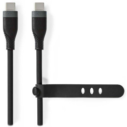 NEDIS kabel USB 2.0/ USB-C zástrčka - USB-C zástrčka/ 60 W/ černý/ box/ 1,5m