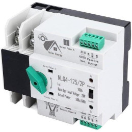 Solarmi NLQ4-125/2P, automatický přepínač sítí - napájení 2P 230V 20A pro FVE